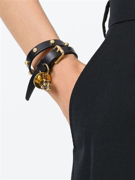 alexander mcqueen skull bracelet women's